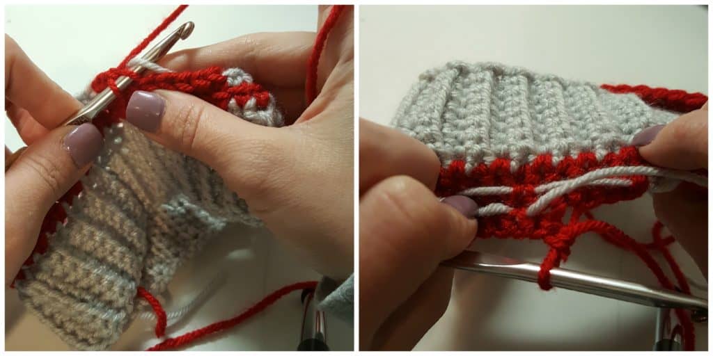 Photo Tutorial to catch float when making hat. 