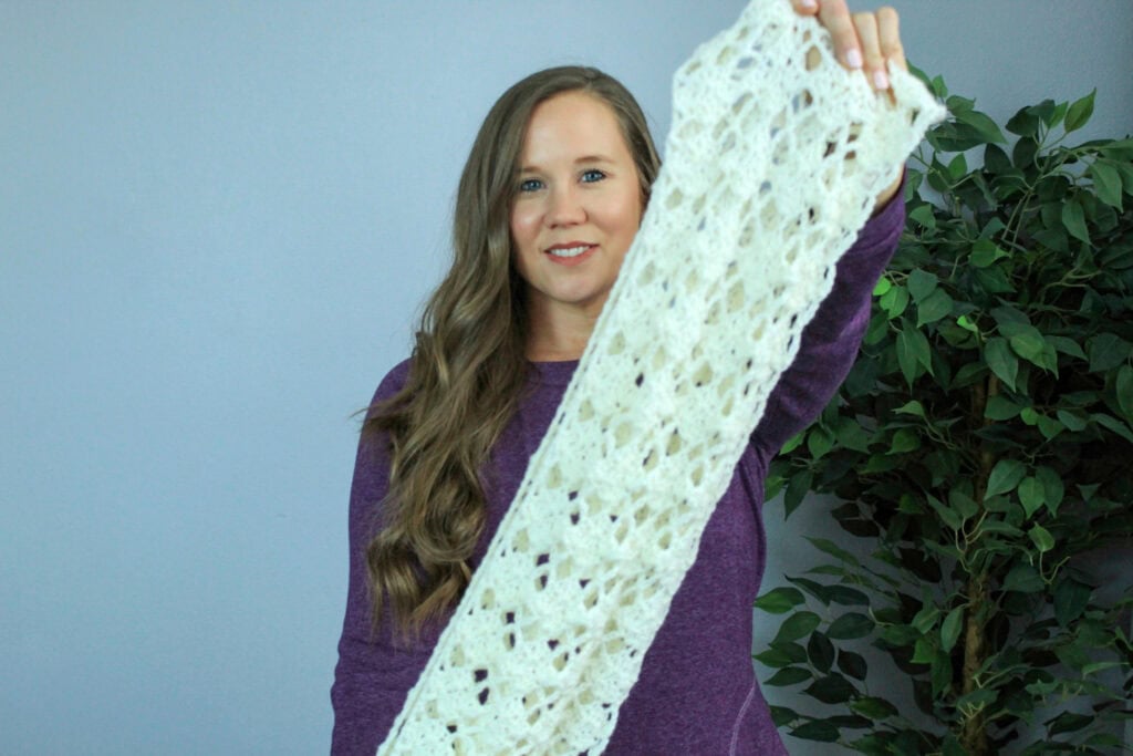 Lacy Crochet Scarf - Length