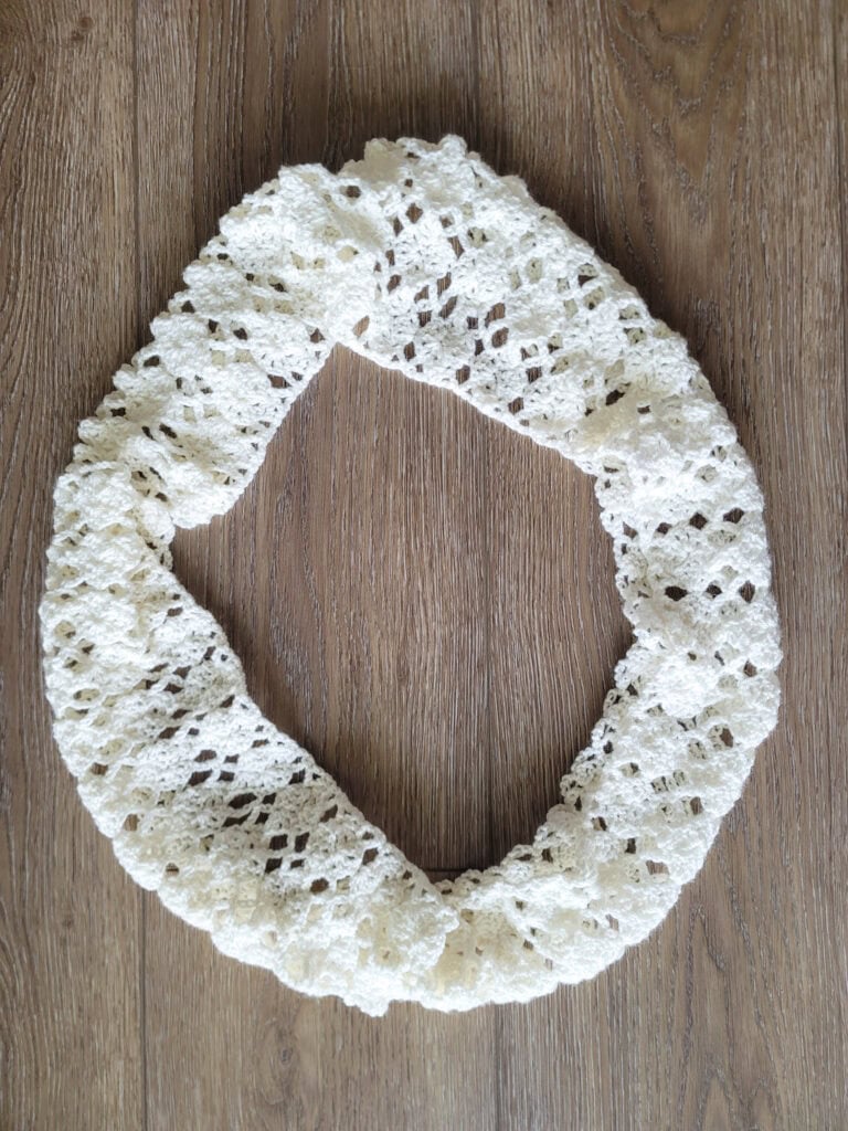 Lacy Crochet Scarf - Circled
