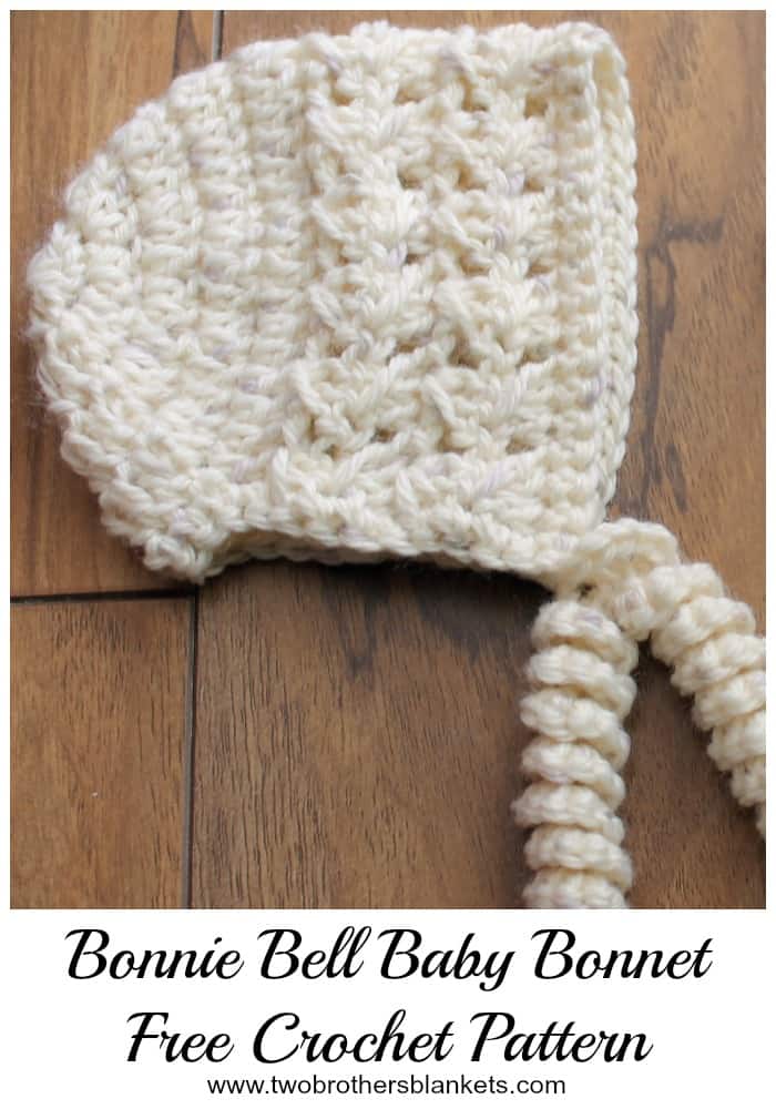 Crochet Baby Bonnet, called the Bonnie Bell Bonnet