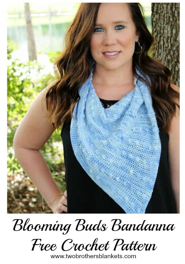 Blooming Buds Bandanna Free Crochet Pattern - Two Brothers Blankets