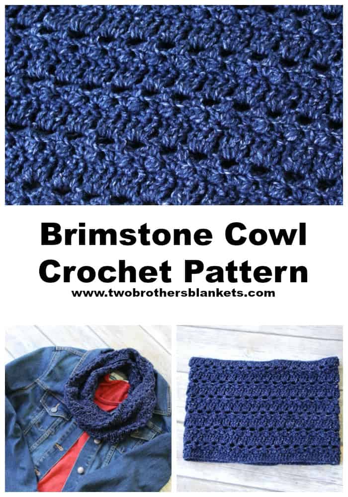 acrylic Cowl & Beanie Set shell stitch blues
