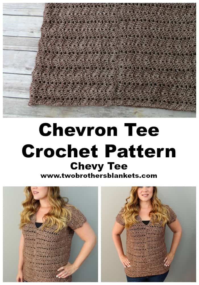 Chevron Tee Crochet Pattern- Two Brothers Blankets