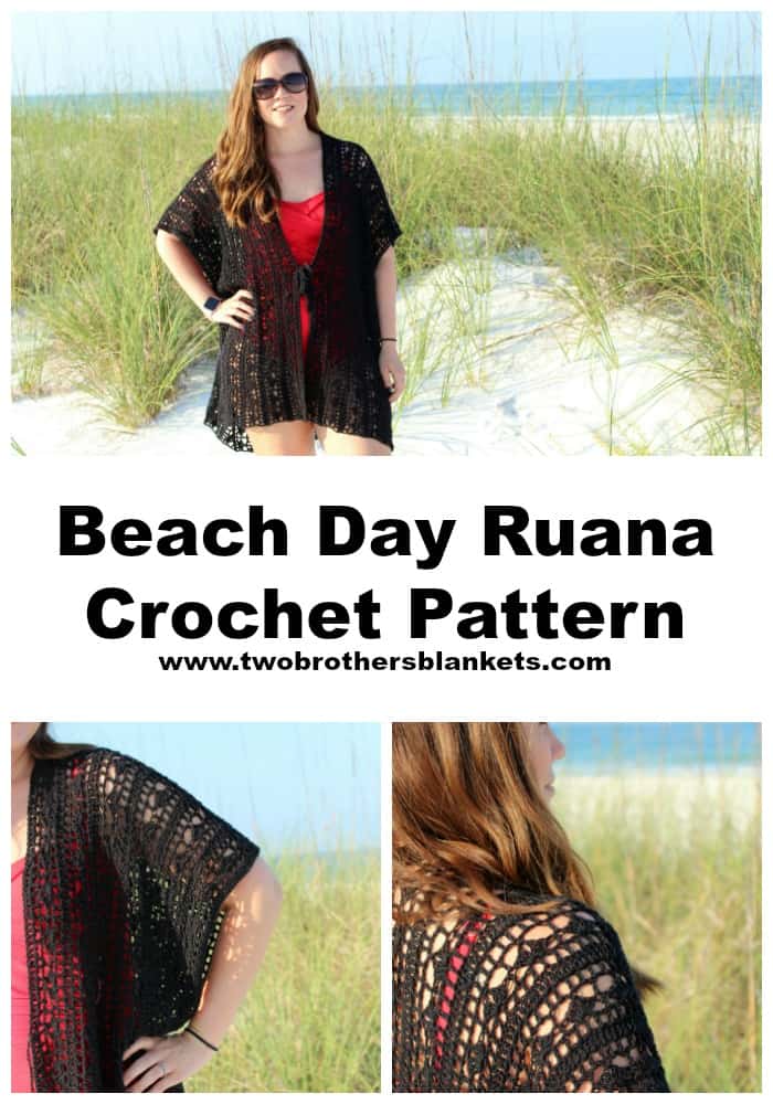 Beach Day Ruana Crochet Pattern