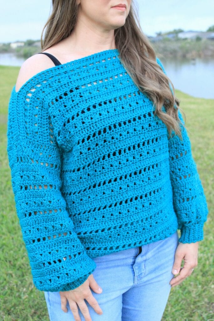 Flowers & Showers Pullover Crochet Pattern - Two Brothers Blankets