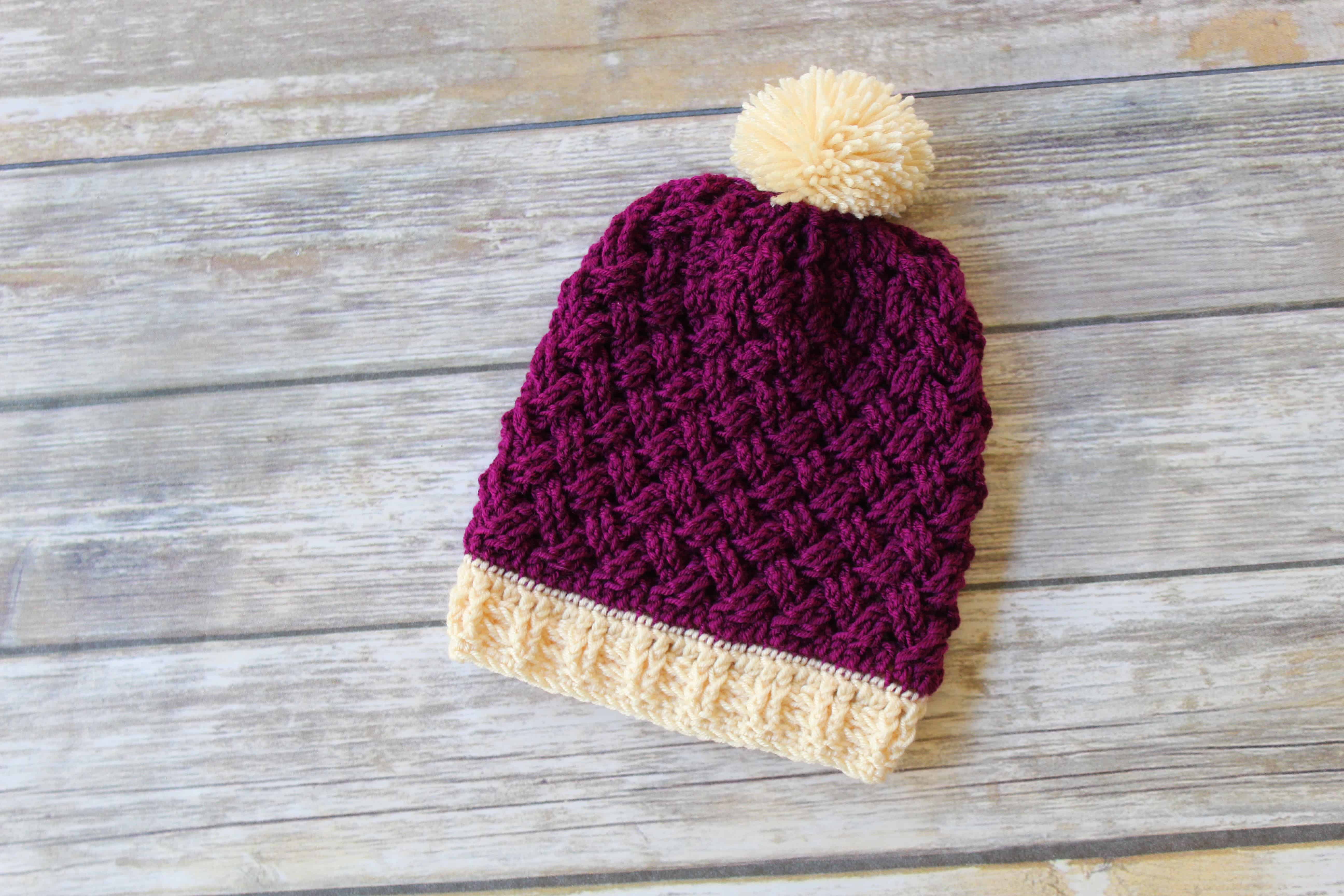 Celtic Weave Crochet Hat Pattern - Two 