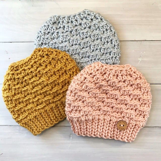Image for Winding Ridges Messy Bun Hat: Chunky Version