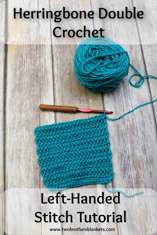 Herringbone Double Crochet Left-Handed Stitch Tutorial