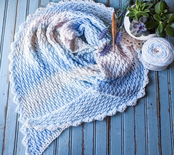 Edelweiss Shawl Free Crochet Pattern