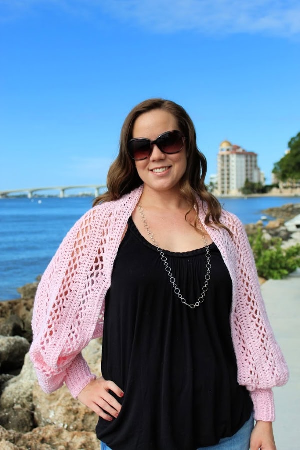 Crochet Shawl with Sleeves