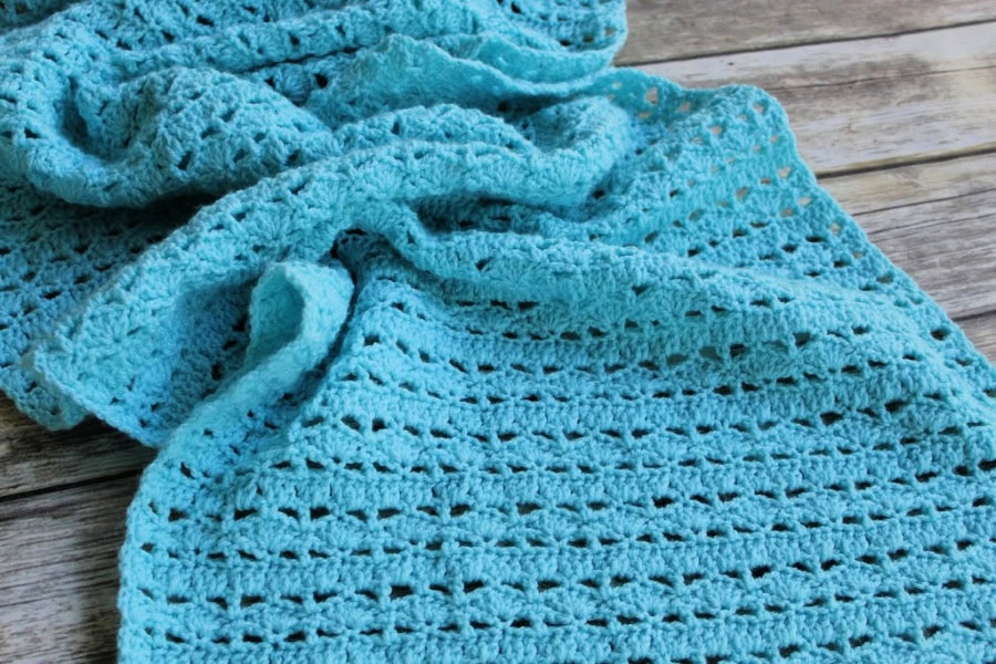 Crochet Prayer Shawl Pattern - Mighty Waves Prayer Shawl