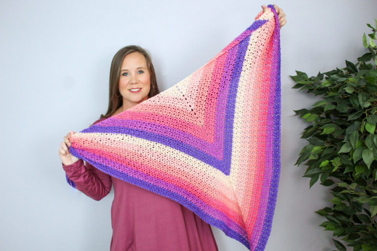 Free Crochet Triangle Shawl Pattern – Summer Sunset