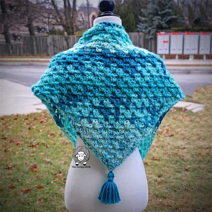 Image for Once in a Blue Moon Triangle Scarf - Free Crochet Pattern
