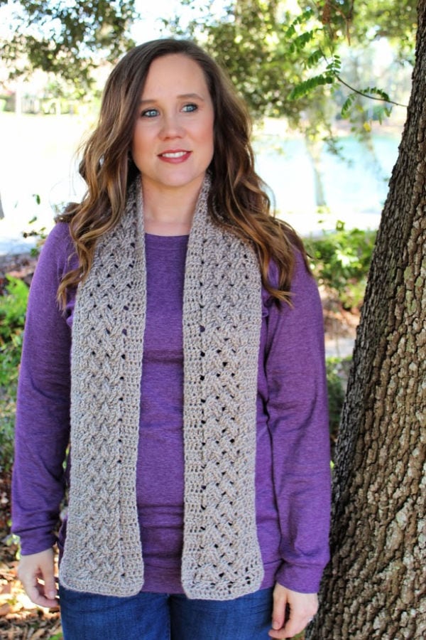 Celtic Weave Scarf Crochet Pattern