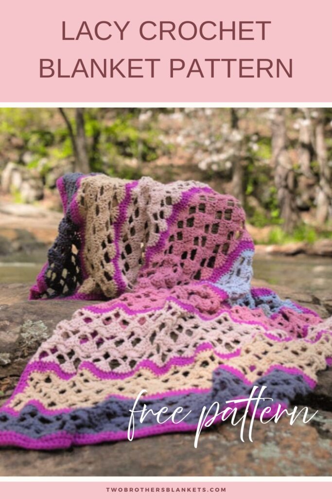 Lacy Crochet Blanket Pattern - Free Pattern - Pin it on Pinterest