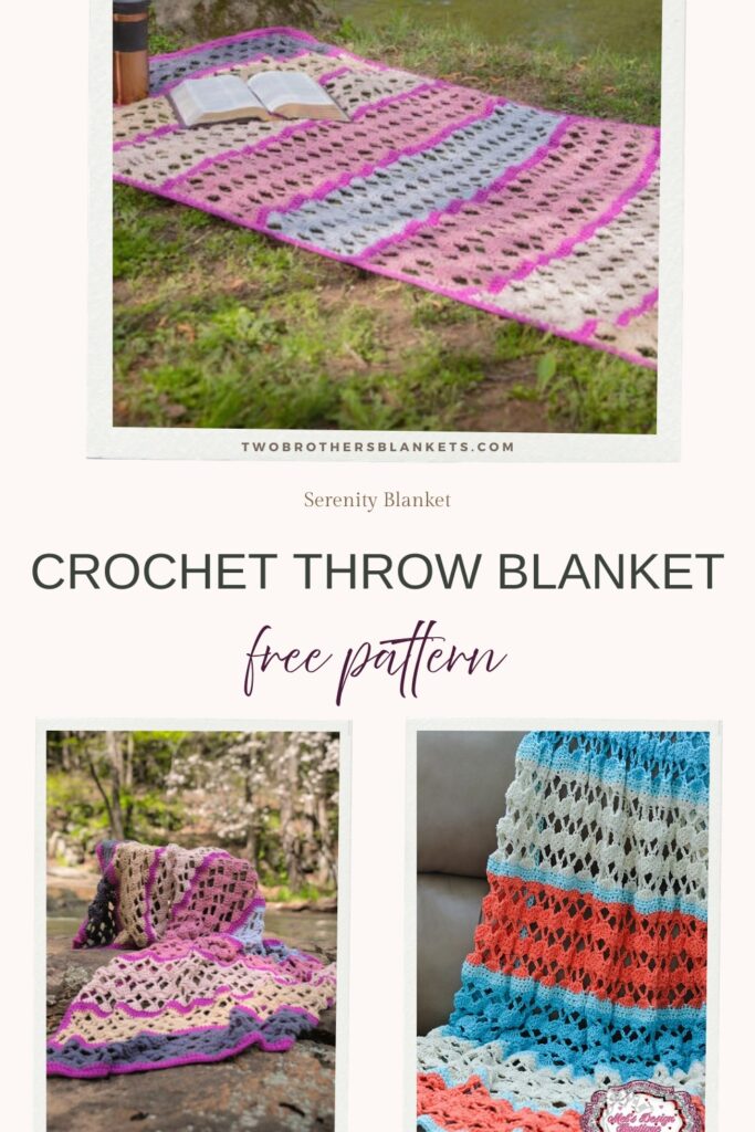 Serenity Blanket - Crochet Throw Blanket - Free pattern - Pin it on Pinterest