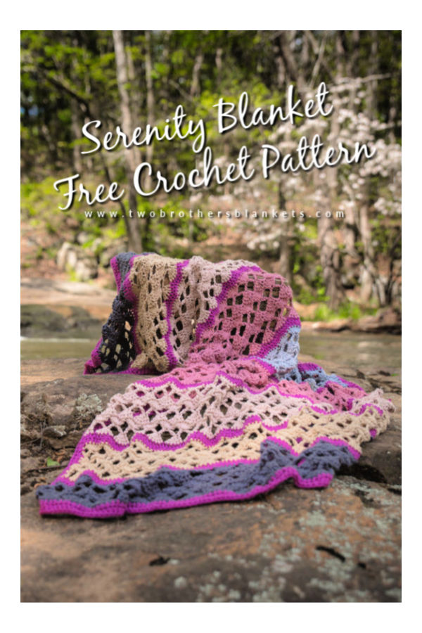 Serenity Blanket Free Crochet Pattern Pin 
