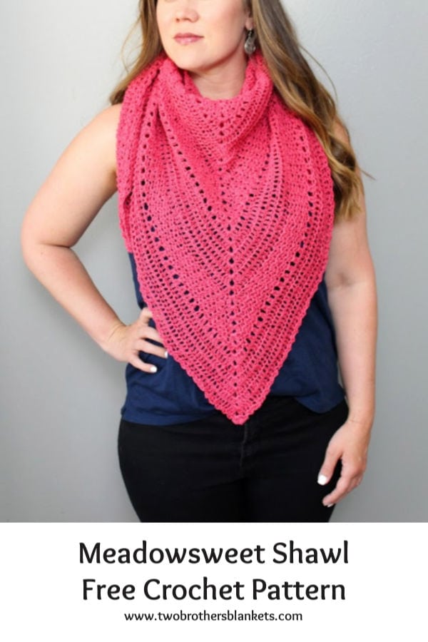 Meadowsweet Shawl Free Crochet Pattern Pin