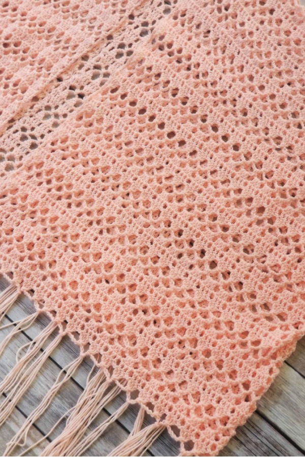 Close up of the summer crochet cardigan called the Sarasota Cardi. 