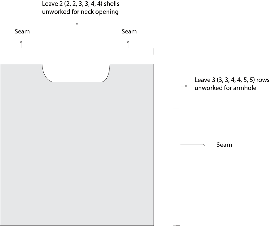 An example of a crochet schematic. 