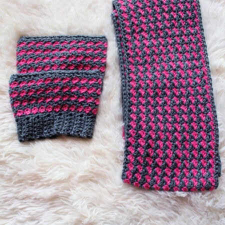 Simply Textured Ear Warmer and Boot Cuffs