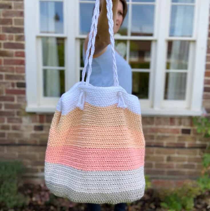 Image for Summer Stripes Beach Bag – Free Crochet Bag Pattern