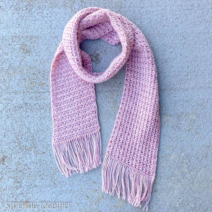Image for The Courtney Crochet Scarf with Fringe