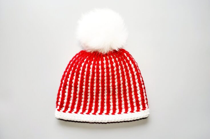 Image for How to crochet candy cane hat