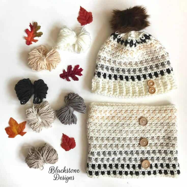 Image for Granite Stitch Hat & Cowl Set