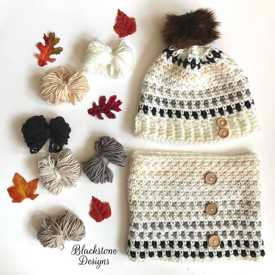 Image for Granite Stitch Hat & Cowl Set
