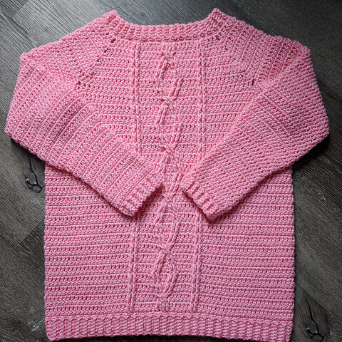 Image for Crochet Sweater with Cables Pattern - Crossroads Sweater