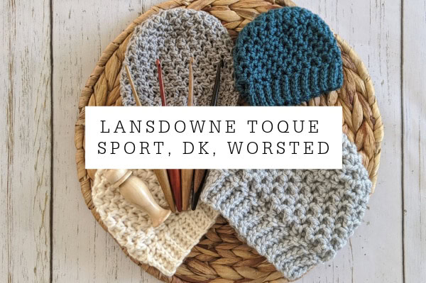 Image for Landsowne Toque Free Crochet Pattern - Sport, Dk, & Worsted!