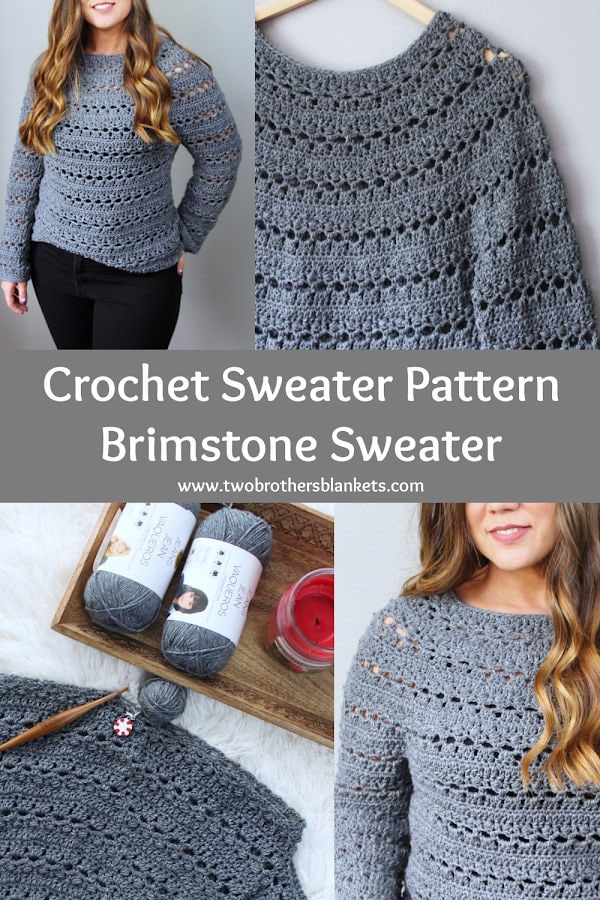 Crochet Sweater Pattern - Brimstone Sweater - Two Brothers Blankets
