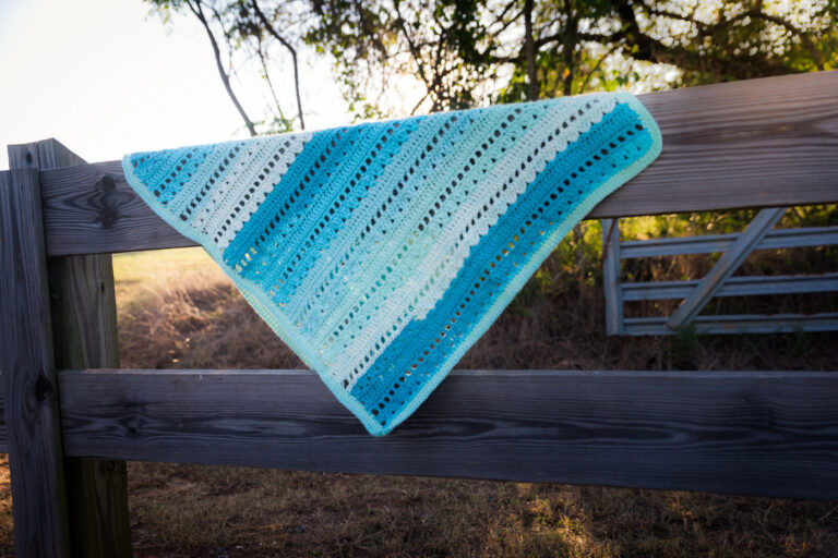 Crochet Baby Blanket Pattern- Flowers & Showers Blanket