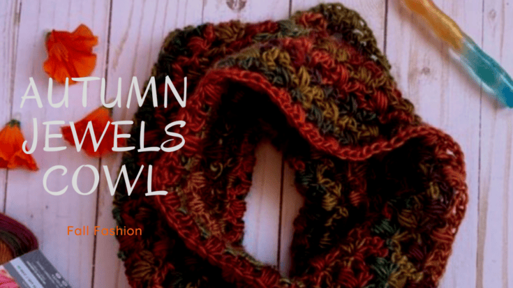 Image for Cowl Crochet Pattern Autumn Jewels - Simply Melanie Jane