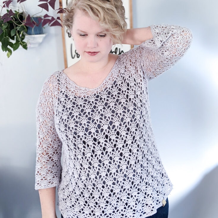 Image for Boho Lace Shirt Crochet Pattern — Rebekah Haas Crochet