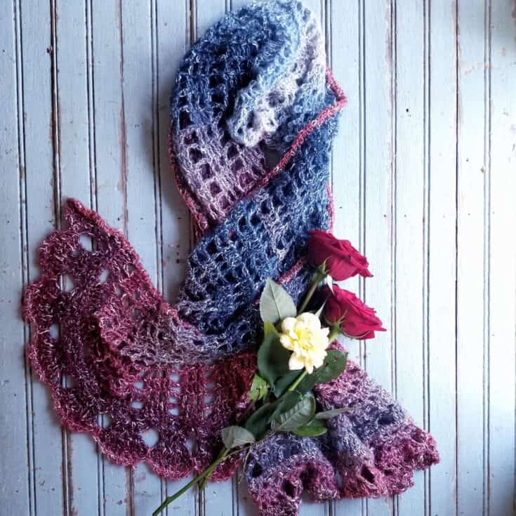Image for Free Crochet Lace Rectangle Wrap and Scarf Pattern — Rebekah Haas Crochet