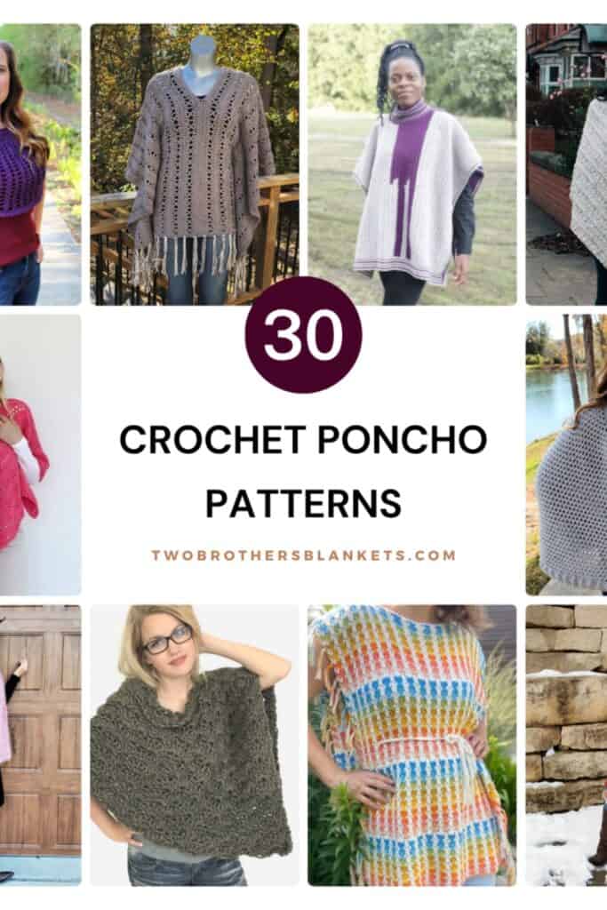 30 Crochet Poncho Patterns - Pin it on Pinterest