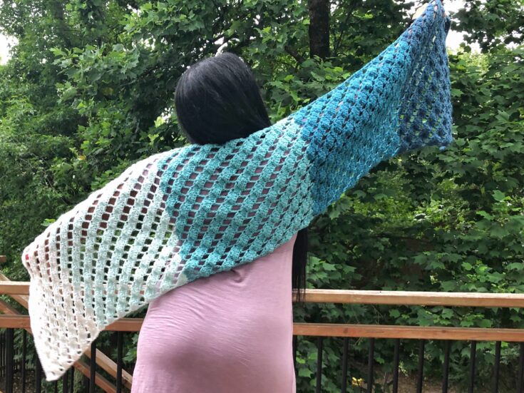 Image for Slanting Shells Wrap: A Free Crochet Pattern