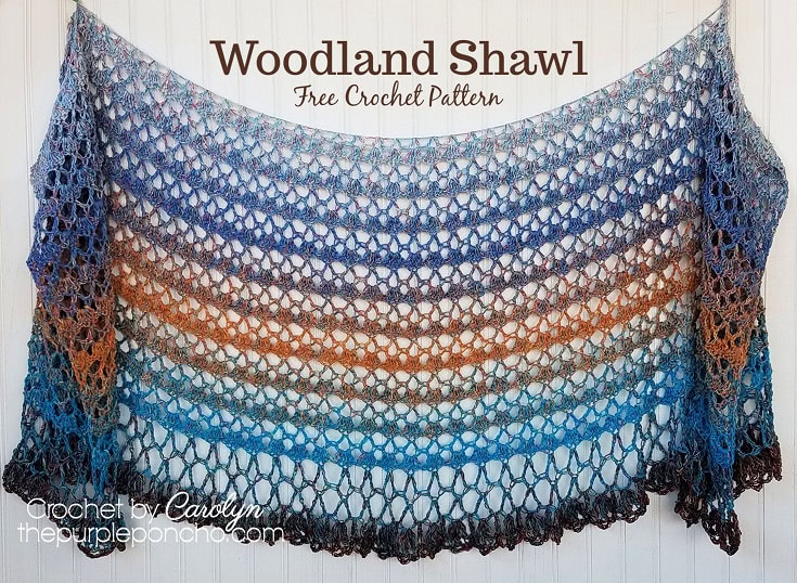 Image for Woodland Shawl Free Crochet Pattern