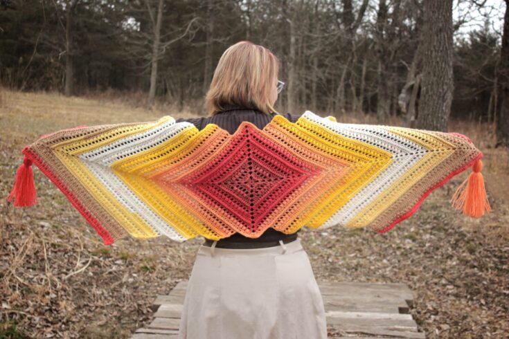 Image for Wrap Me in Sunshine Shawl free crochet pattern