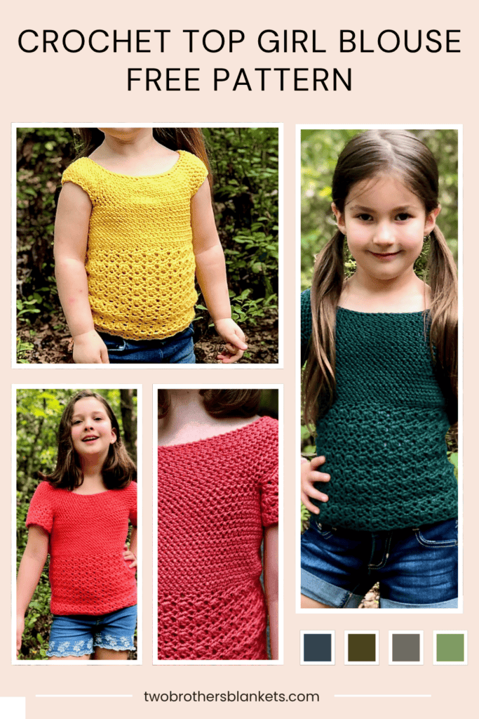 Children’s Primrose crochet top girl free pattern - pin it on Pinterest