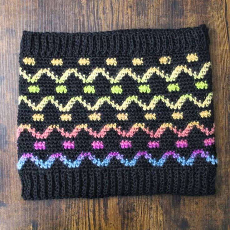 Image for Fair Isle Crochet Cowl Pattern - Camden Cowl