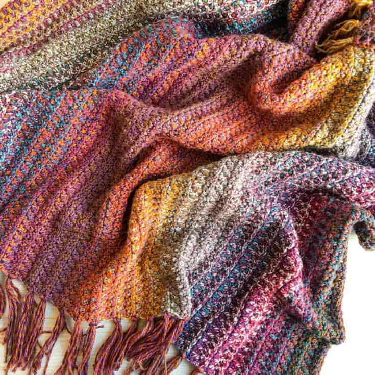 Image for Woven Crochet Blanket Free Crochet Pattern