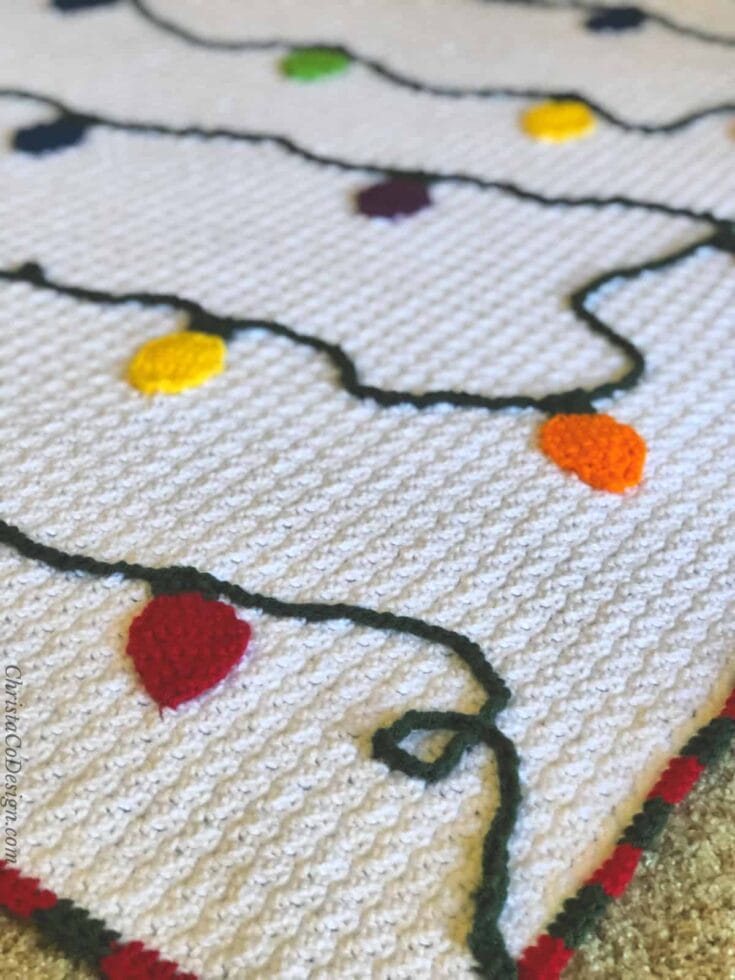 Image for The Crochet Christmas Lights Blanket Free Pattern