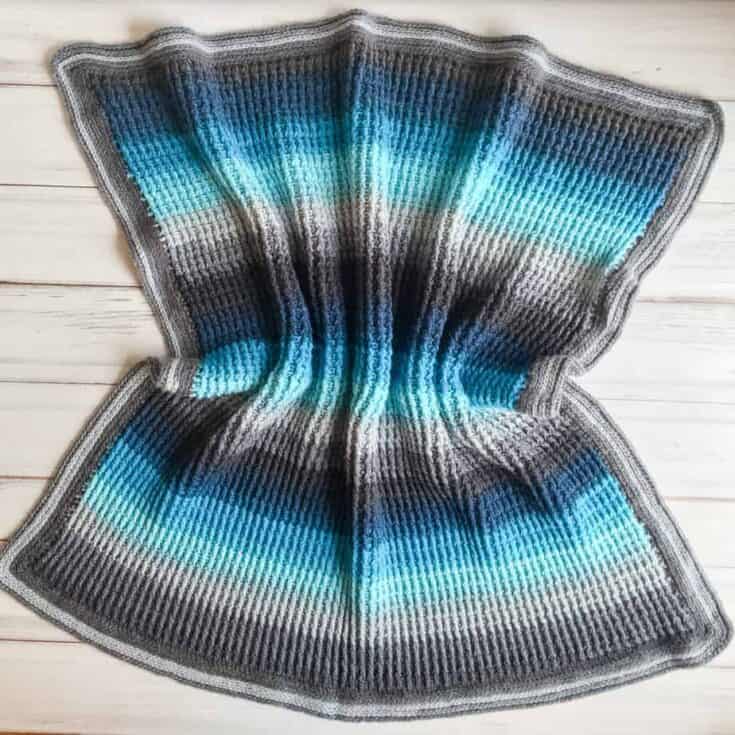 Image for Easy Crochet Baby Blanket free crochet pattern modern and textured!