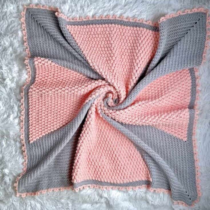 Image for Crochet baby blanket free pattern with a Center Cross - Nana's Crafty Home