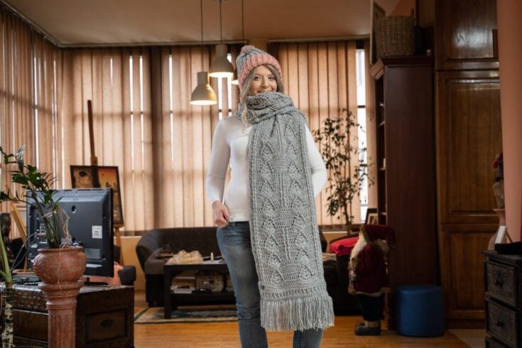 Image for Crochet Scarf Pattern: Ashlea Peaks Scarf