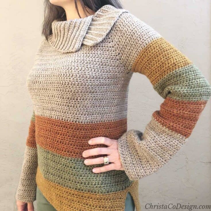 Image for Crochet Sweater Pattern | Heather Sweater a Women’s Easy Pullover
