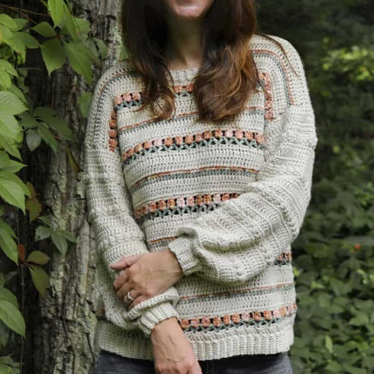 Image for Roses on Repeat Crochet Sweater Pattern